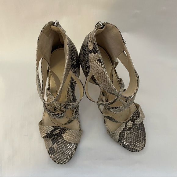 Calvin Klein snake skin criss cross heels - Picture 2 of 4